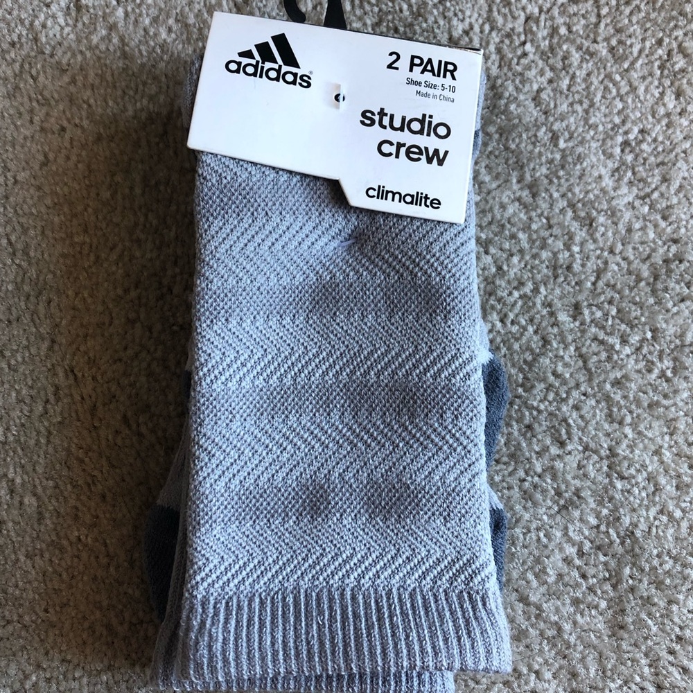 NWT Adidas studio crew climalite socks
